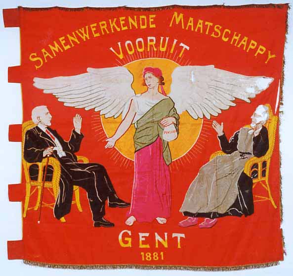 amsab-isg_vlag_samenwerkende_maatschappij_vooruit_zinnebeeld_pensioen